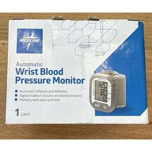 Medline Automatic Digital Wrist Blood Pressure Cuff w/ 60 Result Memory MDS4003